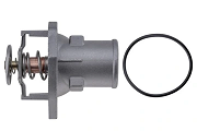 Thermostat with housing compatible OPEL ASTRA G; ASTRA H; ASTRA H GTC; CORSA C; MERIVA; SIGNUM; TIGER; VECTRA B; VECTRA C; VECTRA C GTS; ZAFIRA A; SAAB 9-3 1.8 02.98- CTM-PL-033