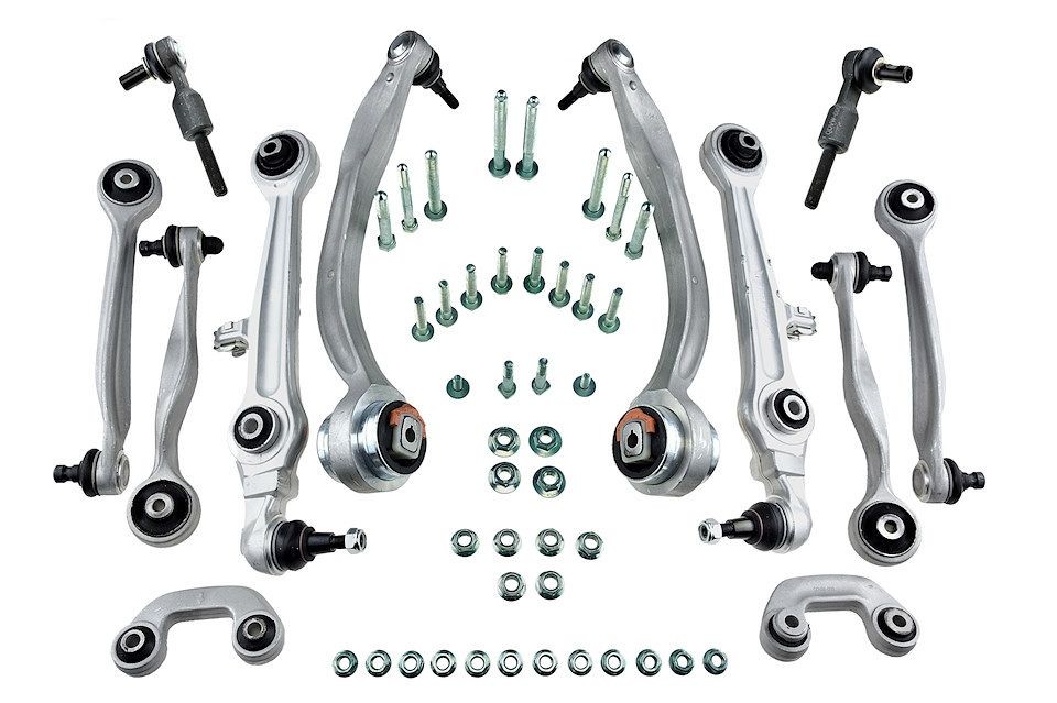 Suspension arm set compatible Vw Passat 2000-2005, Audi A6 2000-2006 Front Suspension Complete Set, Heavy Type, NTY / ZWD-VW-000A