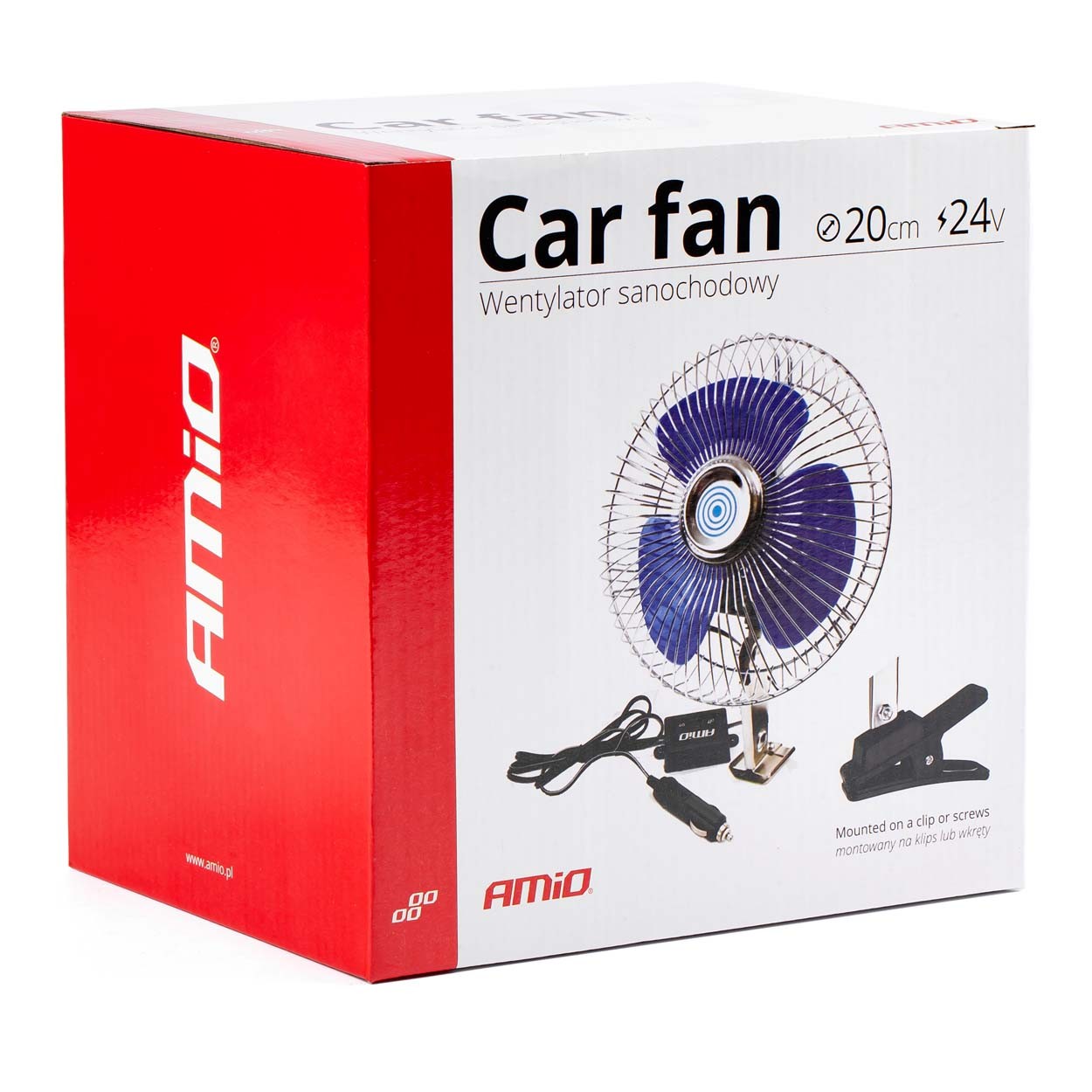 Car Fan Metal with Screw mount + clip CFAN-15 +24V P/N: 01105