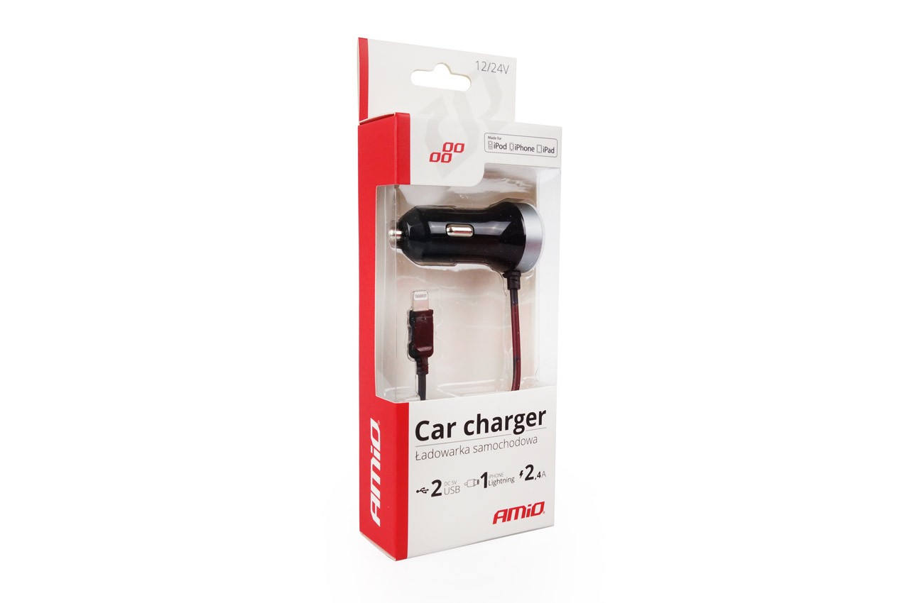 Phone charger 12/24V iOS + 2x USB 2.4A PCH PRO-02 P/N: 02057