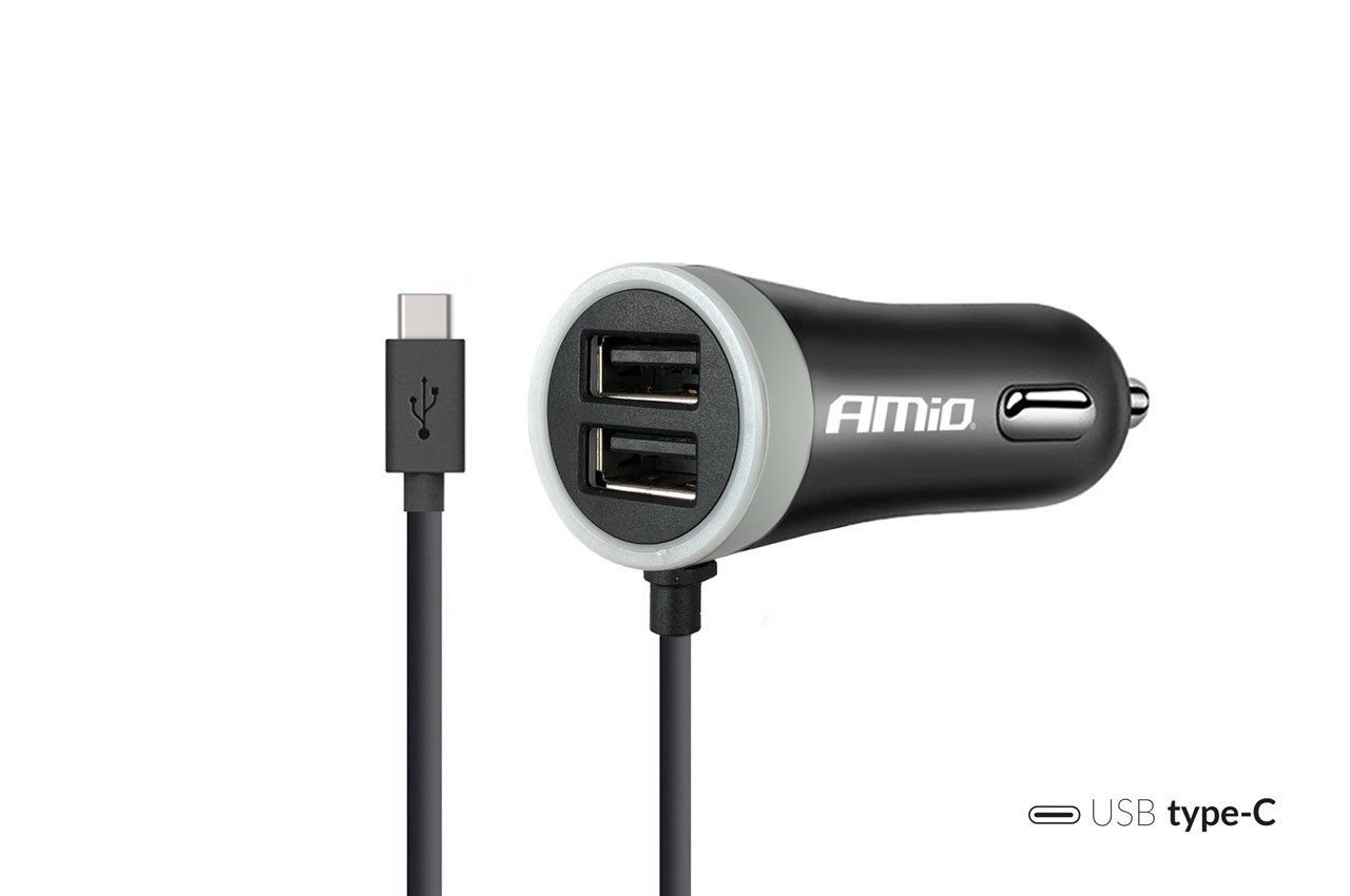 Phone charger 12/24V Micro C + 2x USB 2.4A PCH PRO-3 P/N: 02058