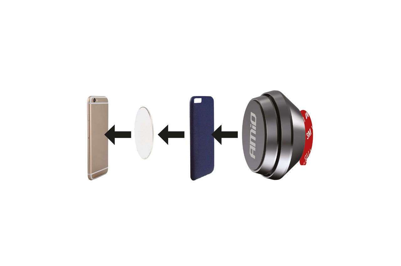 Flat magnetic phone holder with tape HOLD-9 P/N: 02359