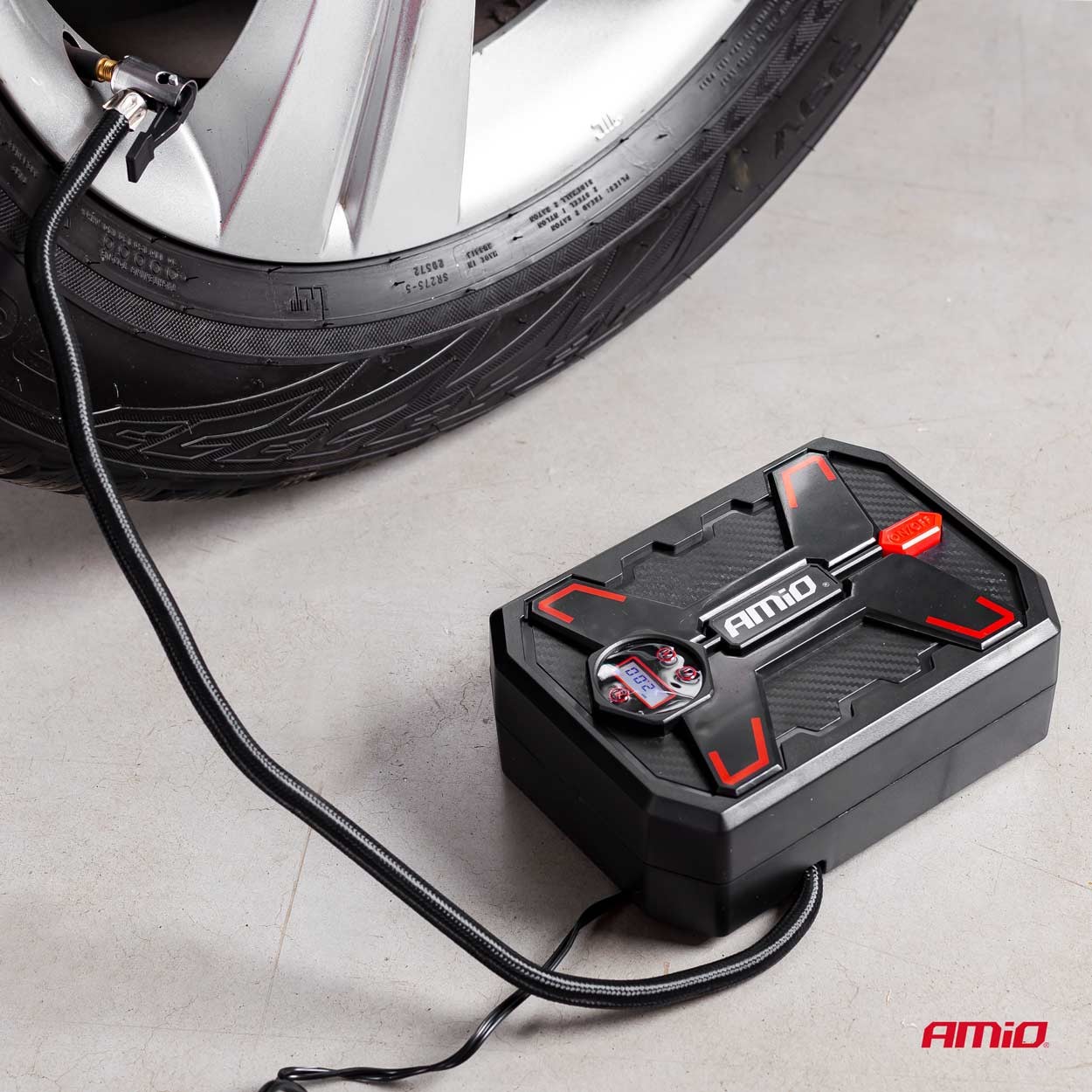 Car Air compressor with digital pressure gauge and LED light 12V Acomp-11 P/N: 02384