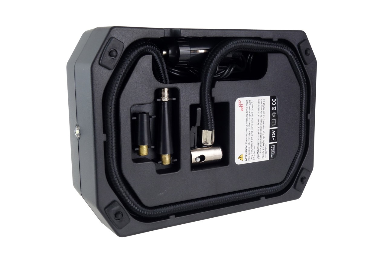 Car Air compressor with digital pressure gauge and LED light 12V Acomp-11 P/N: 02384