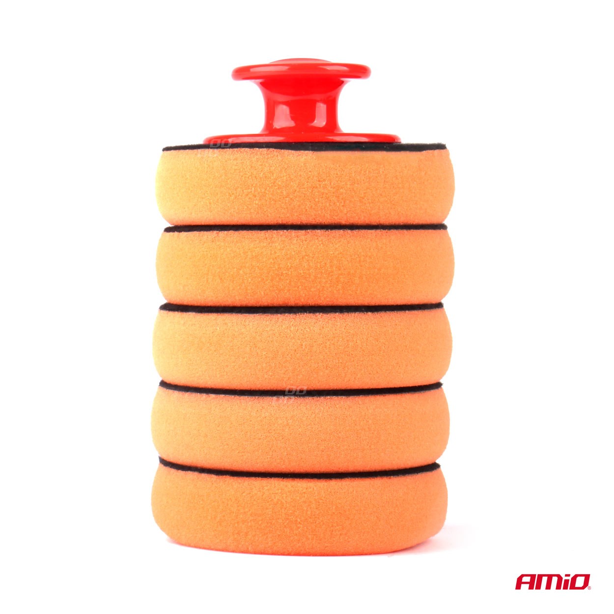 Car Wax Pad set with Gripper Handle 10cm, 5pcs - AMIO- 02903