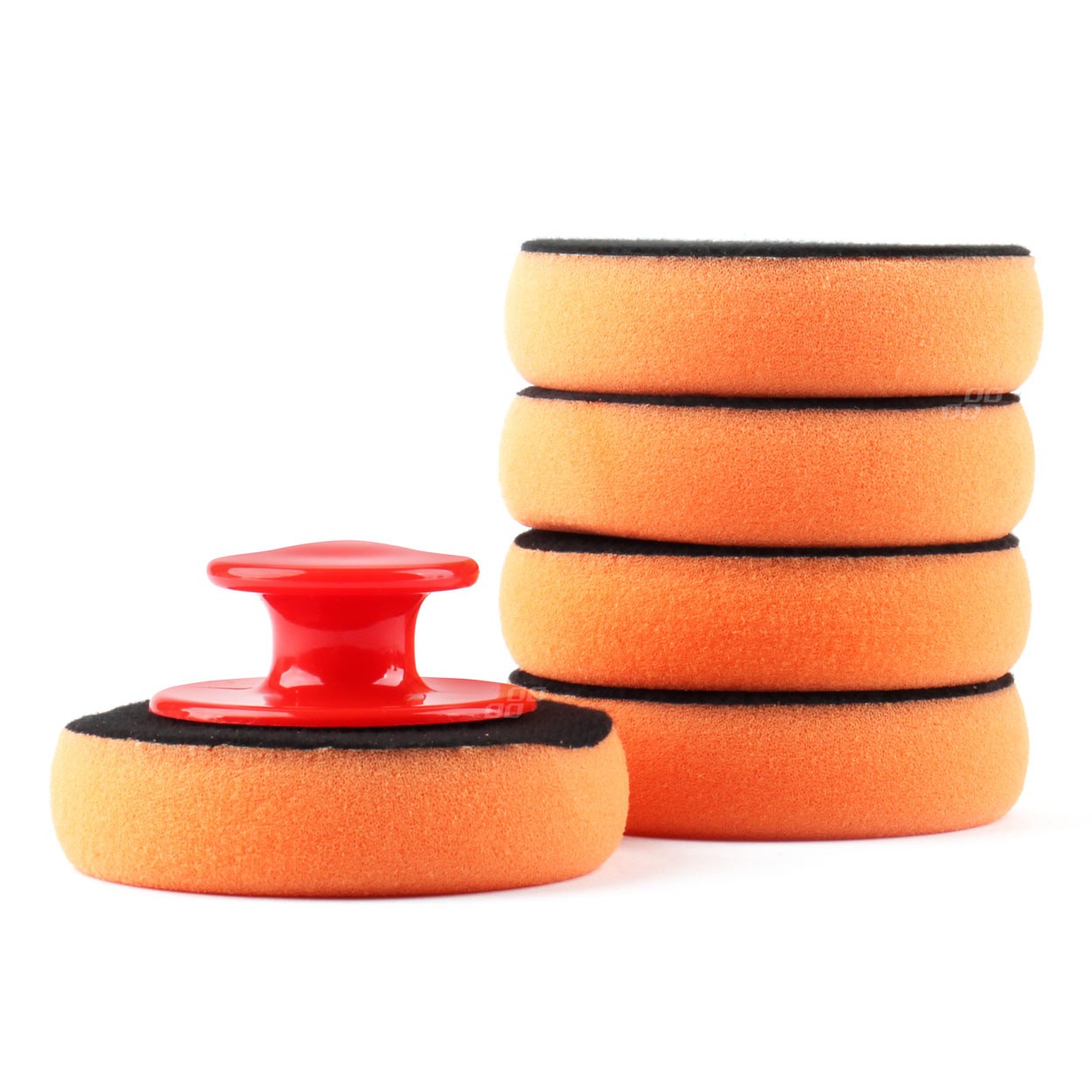 Car Wax Pad set with Gripper Handle 10cm, 5pcs - AMIO- 02903