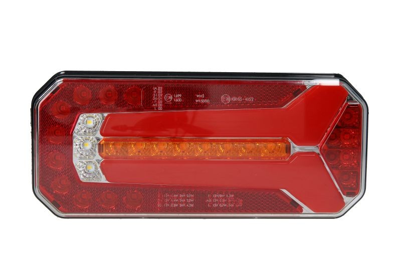 1123 DD L / P C W150DD Rear lights WAS Technical description Rear lamp L / R W150DD (LED, 12 / 24V, with indicator, anti-fog light, reversing light, with stop light, parking light, reflector, dynamic indicator, cable length: 0.2m)