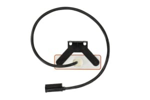 217ZJ W44 Clarifying light WAS Technical description Outline marker lights L / R, orange, LED, height 38.5mm; width 98mm; depth 25mm, hang, hose length 500, with hanger, 12 / 24V (connector: CLICK-IN)