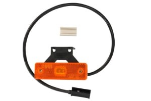 217ZJ W44 Clarifying light WAS Technical description Outline marker lights L / R, orange, LED, height 38.5mm; width 98mm; depth 25mm, hang, hose length 500, with hanger, 12 / 24V (connector: CLICK-IN)