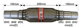 EXHAUST FLEXIBLE COUPLING Manufacturer code: 265-005