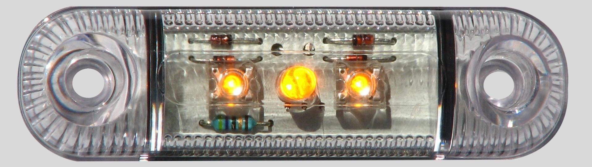 281 W61 Clarifying light WAS  WS position lamp, LED, orange 12V / 24V