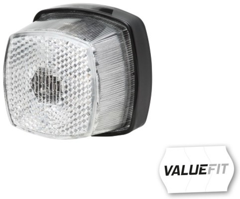 2PG357 012-021 Boundary light HELLA - Outline marker lights L / R, white, C5W / Halogen, height 62mm; width 62mm; depth 45.7mm, 12 / 24V