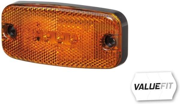 2PS357 008-001 Boundary light HELLA - Outline marker lights L / R, orange, LED, height 51mm; width 111mm; depth 20mm, 12 / 24V