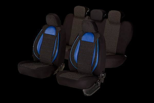 BLACK - BLUE RACING SEAT COVER SET Manufacturer code: RG-M5-2
