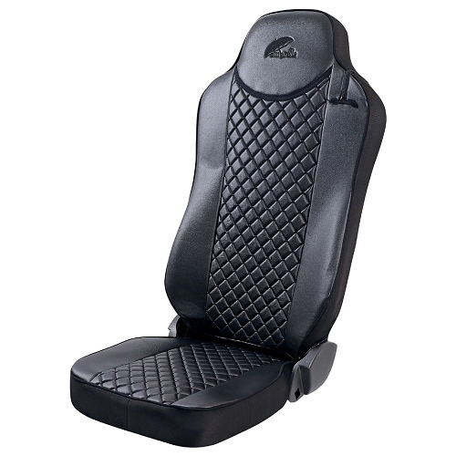 UMBRELLA TRUCK SEAT COVER SET FOR MAN TGX EURO 5 BLACK ECOLOGICAL LEATHER/CFSTR-MN003-PLUS-007