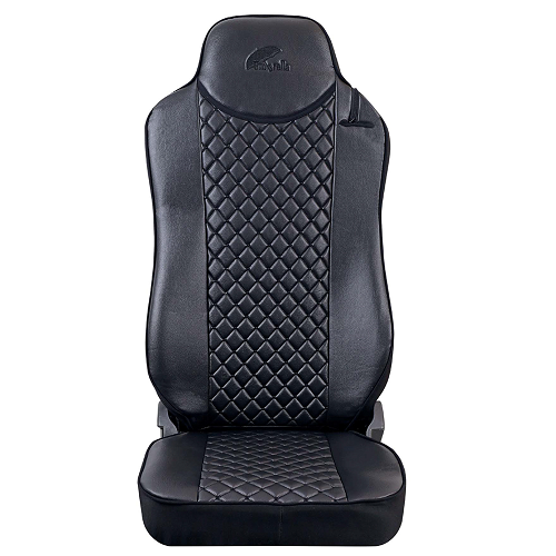 UMBRELLA TRUCK SEAT COVER SET FOR MAN TGX EURO 5 BLACK ECOLOGICAL LEATHER/CFSTR-MN003-PLUS-007