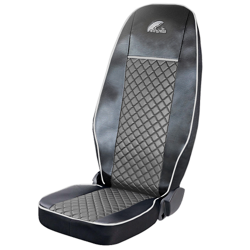 UMBRELLA TRUCK SEAT COVER SET FOR SCANIA SERIES R 2006-2020 GRAY ECOLOGICAL LEATHER/CFSCTR-SCA015-PLUS-007