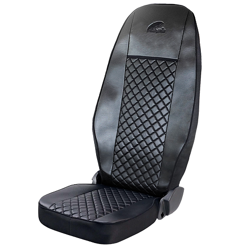 UMBRELLA TRUCK SEAT COVER SET compatible VOLVO EURO 5 BLACK ECOLOGICAL LEATHER/CFSCTR-VOL006-PLUS-007