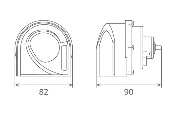 ELECTROMAGNETIC HORN 12V 6A TON HIGH Manufacturer code: 65HI12.100.02K