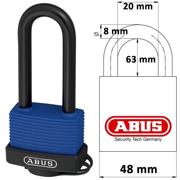 Brass padlock, Abus 717 IB, l 45mm, high link, 2 keys