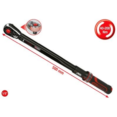 DYNAMOMETRIC WRENCH WITH 1/2 ERGOTORQUE PRECISION RATCHET. 40-200NM Manufacturer code: 516.1542