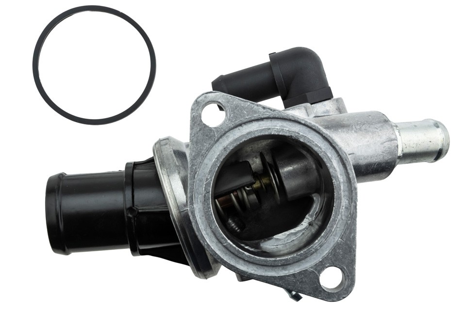 Thermostat cover with ENG compatible cover. 1.6/1.8/2.0 ALFA ROMEO 145, 146, 147, 156, GT, GTV, SPIDER, FIAT BARCHETTA, COUPE, PUNTO, STILO, LANCIA DELTA II, LYBRA - CTM-AR-005