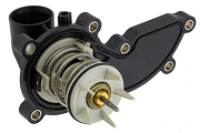 THERMOSTAT WITH HOUSING compatible AUDI A4 B8, A5, A6 ALLROAD C6, A6 ALLROAD C7, A6 C6, A6 C7, A7, A8 D4, Q5, Q7; PORSCHE CAYENNE, PANAMERA; VW TOUAREG 3.0/3.0H 10.08-09.18- CTM-AU-018