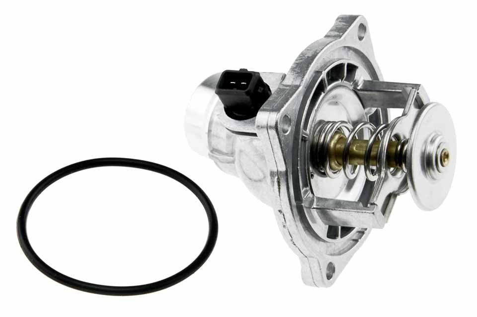 Thermostat with compatible lid BMW 1 E81 130i 06-11, E90 325i, 323i, 328i, 330i, 335i xDrive 04-11, 5 E60 523i, 525i/XI, 530i 05-10, 6 E63 630i 04-10, 7 E65 730i 05-08, X3 E83 2.5SI, 3.0SI 06-08, Z4 2.5SI, 3.0SI 05-09