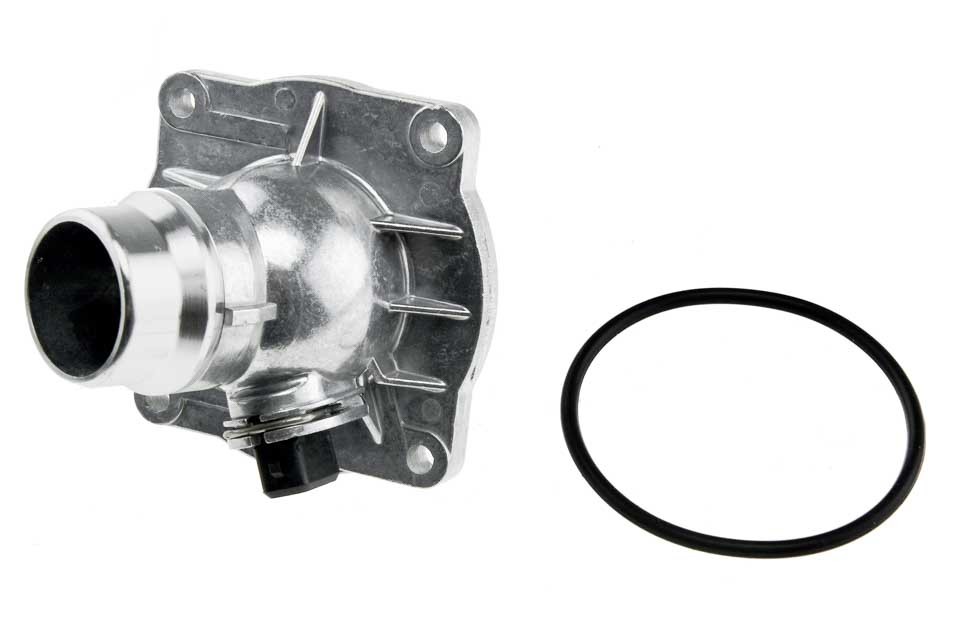 Thermostat with compatible lid BMW 1 E81 130i 06-11, E90 325i, 323i, 328i, 330i, 335i xDrive 04-11, 5 E60 523i, 525i/XI, 530i 05-10, 6 E63 630i 04-10, 7 E65 730i 05-08, X3 E83 2.5SI, 3.0SI 06-08, Z4 2.5SI, 3.0SI 05-09