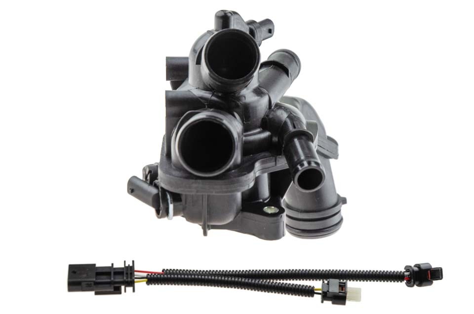 THERMOSTAT with casing + THERMOSTAT ADAPTER compatible  MINI ENG.1.6I MINI R56, CLUBVAN/CLUBMAN R55, COUPE R58, CABRIO R57, PACEMAN R61, ROADSTER R59: ONE, COOPER, COOPER S, JCW -CTM-BM-034