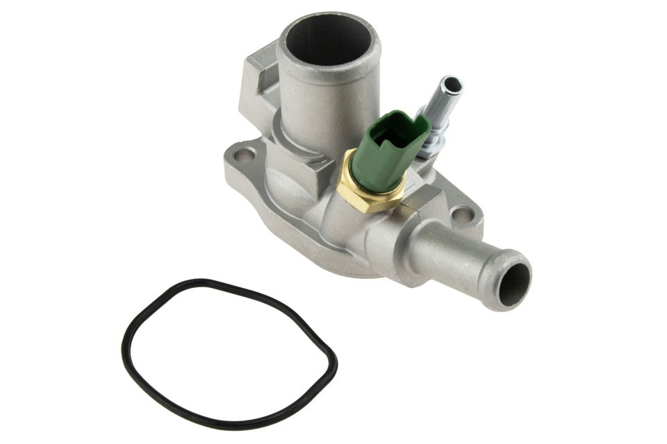 Thermostat with housing compatible FIAT ENG 1.4MULTIAIR GRANDE PUNTO 07-, BRAVO 10-, 500X 14-, ALFA ROMEO GIULIETTA 10-, MITO 09-, JEEP RENEGADE 14-, LANCIA DELTA 10- CTM-FT-006