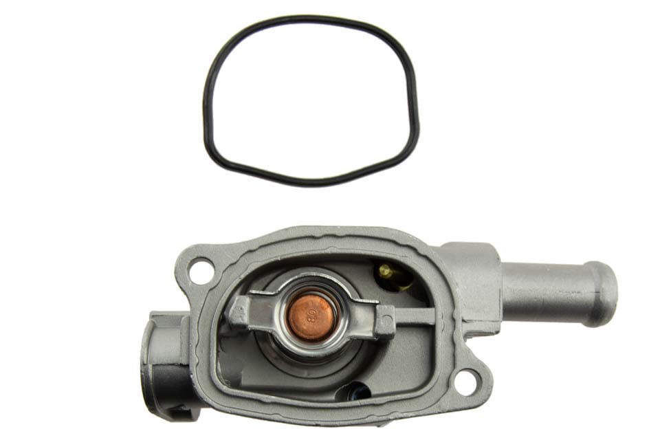 Thermostat with housing compatible FIAT ENG 1.4MULTIAIR GRANDE PUNTO 07-, BRAVO 10-, 500X 14-, ALFA ROMEO GIULIETTA 10-, MITO 09-, JEEP RENEGADE 14-, LANCIA DELTA 10- CTM-FT-006