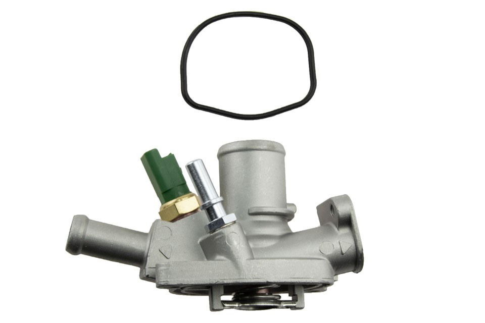 Thermostat with housing compatible FIAT ENG 1.4MULTIAIR GRANDE PUNTO 07-, BRAVO 10-, 500X 14-, ALFA ROMEO GIULIETTA 10-, MITO 09-, JEEP RENEGADE 14-, LANCIA DELTA 10- CTM-FT-006