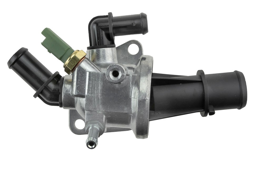 Thermostat with housing compatible FIAT ENG 1.3D MULTIJET, 500 07-, ALBEA 03-, DOBLO 04-, IDEA 04-, PALIO 03-, PANDA 03-, PUNTO 03-, LANCIA MUSA 04-, YPSILON 03-, FORD KA 08 - 1.3 TDCI - CTM-FT-014