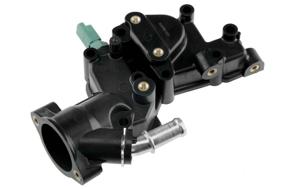 COOLANT FLANGE compatible PEUGEOT 207 1.4 07-, 307 1.4 02-, 1007 1.4 05-, CITROEN C3 1.4 02-/WITH SENSOR/ - CTM-PE-001