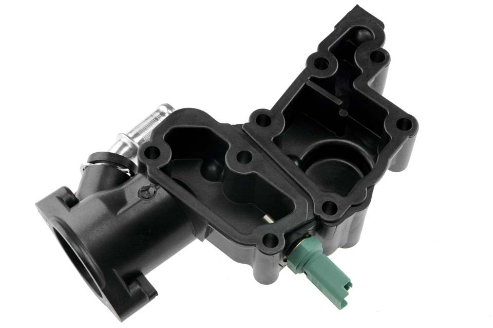 COOLANT FLANGE compatible PEUGEOT 207 1.4 07-, 307 1.4 02-, 1007 1.4 05-, CITROEN C3 1.4 02-/WITH SENSOR/ - CTM-PE-001