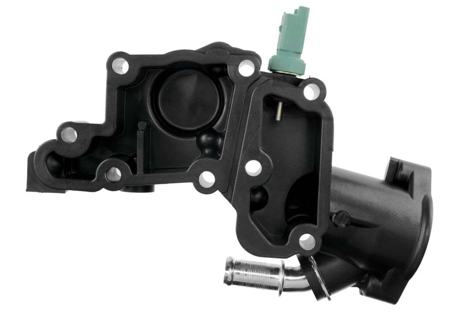 COOLANT FLANGE compatible PEUGEOT 207 1.4 07-, 307 1.4 02-, 1007 1.4 05-, CITROEN C3 1.4 02-/WITH SENSOR/ - CTM-PE-001