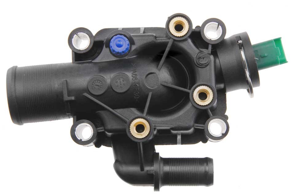 Thermostat with housing compatible PEUGEOT 307 1.4, 1.6 02-, 308 1.6 14-, PARTNER 1.6 08-, CITROEN BERLINGO 1.6 08- CTM-PE-004