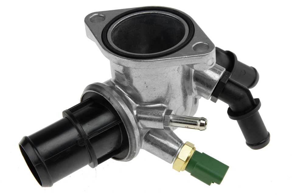 Thermostat with case compatible OPEL ASTRA H 1.9 CDTI, ZAFIRA B 1.9 CDTI 04-, SAAB 9-3 1.9 TID 04-15 /WITH SENSOR/ - CTM-PL-002