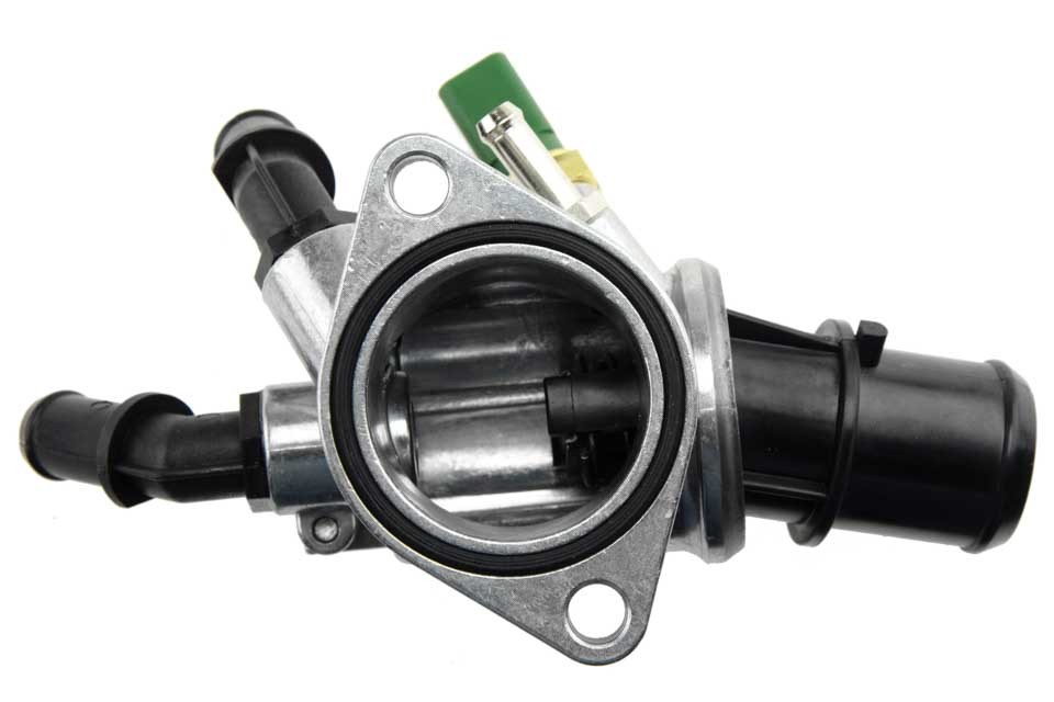 Thermostat with case compatible OPEL ASTRA H 1.9 CDTI, ZAFIRA B 1.9 CDTI 04-, SAAB 9-3 1.9 TID 04-15 /WITH SENSOR/ - CTM-PL-002