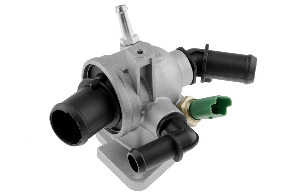 THERMOSTAT with housing compatible 1.3 DIESEL OPEL ASTRA H 05-, CORSA D 06-, FIAT GRANDE PUNTO 05-, DOBLO 10-, ALFA ROMEO MITO 08-, LANCIA YPSILON 06-, MUSA 04- /WITH SENSOR/ - CTM-PL- 008
