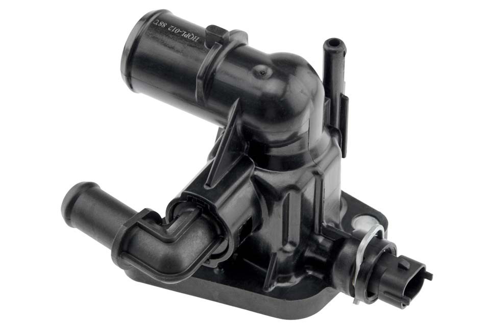 Thermostat with housing compatible OPEL ASTRA 09-,CORSA 06-,FIAT DOBLO 10-,PANDA 06-,PUNTO 09-,TIPO 15-,ALFA ROMEO MITO 09-,PEUGEOT BIPPER 10-,CITROEN NEMO 10-,SUZUKI SWIFT 10- ,CHEVROLET AVEO 11-,LANCIA MUSA 04-,YPS - CTM-PL-012