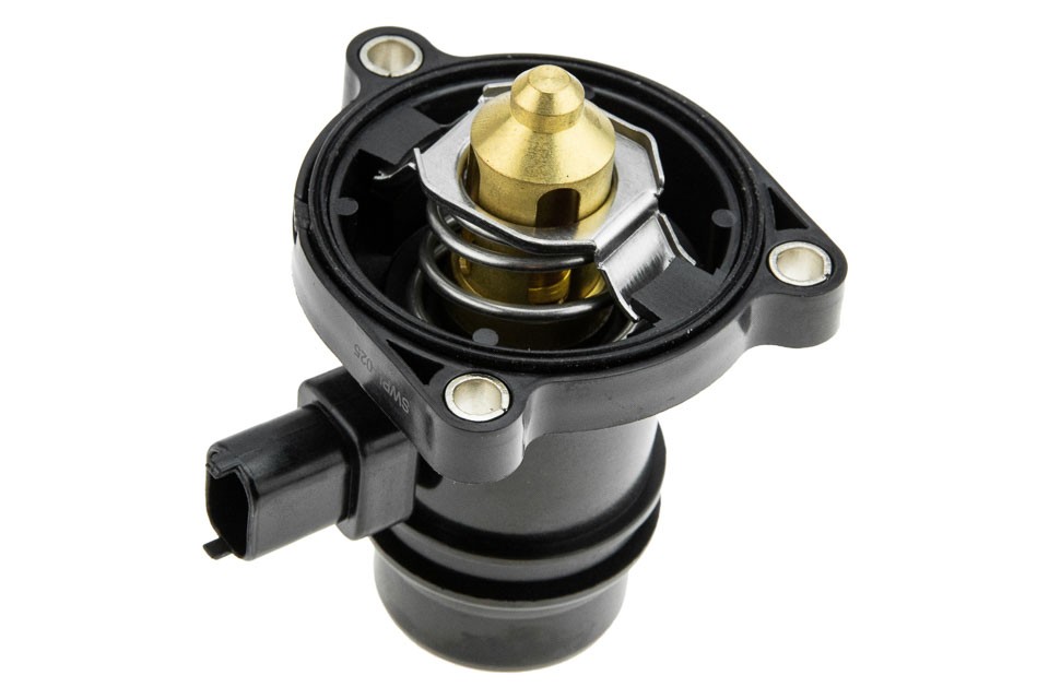 Thermostat with housing compatible OPEL ADAM 1.2/ 1.4 12-, ASTRA J 1.4 09-, CORSA D 1.2/1.4 09-, CORSA E 1.4/ 1.6 15- CTM-PL-025
