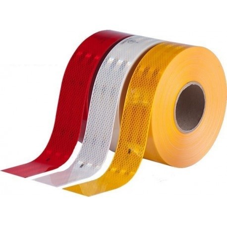 Red honeycomb reflective strip 5cm x 44m HL COD PRODUS:260618-1