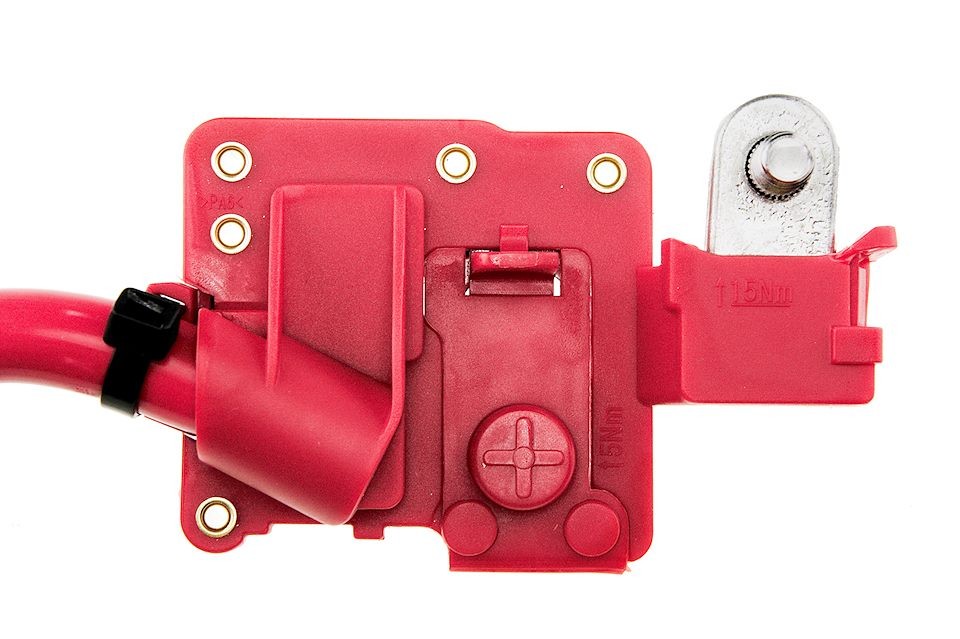 BATTERY CLAMP PLUS compatible BMW X5 E70 2006-,X6 E71 2007-/ BATTERY POSITIVE TERMINAL WITH PYROTECHNIC FUSE/ - EBP-BM-002