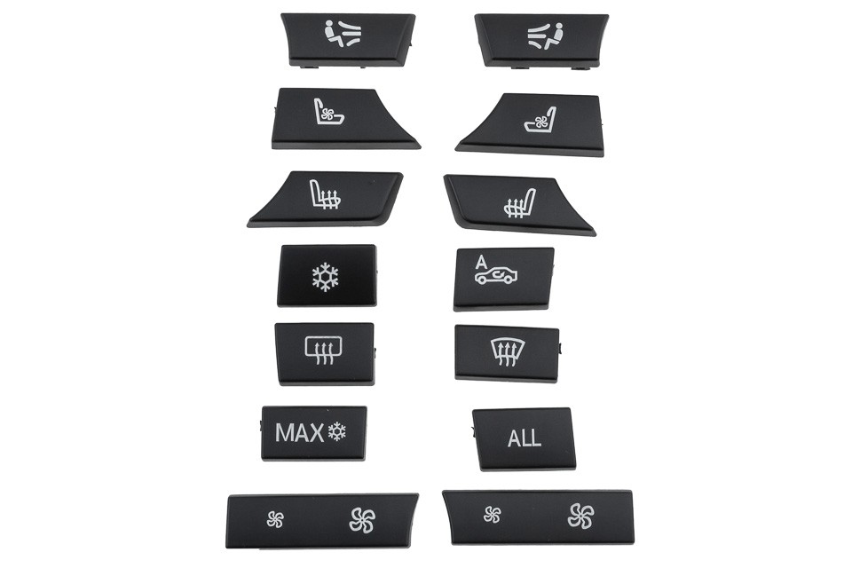 BUTTON REPAIR SET /AIR CONDITIONING/ compatible BMW 5 F10/F11 2009-,5GT F07 2009-/14 ELEMENTS-FOR CARS WITH AIR-CONDITIONED FRONT SEATS/ -EWS-BM-111