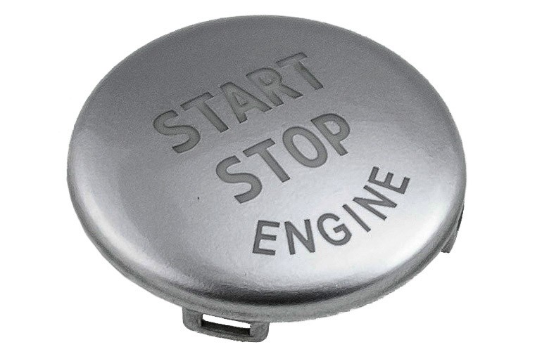 START/STOP BUTTON compatible BMW 3 E90/E91/E92/E93 2004-, X1 E84 2009-/COLOR: SILVER/- EWS-BM-134