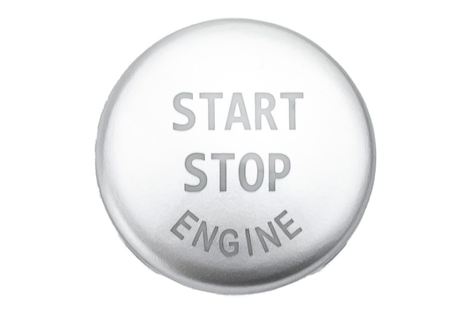 START/STOP BUTTON compatible BMW 3 E90/E91/E92/E93 2004-, X1 E84 2009-/COLOR: SILVER/- EWS-BM-134