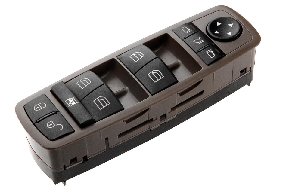 WINDOW ADJUSTMENT SWITCH compatible MERCEDES A W169 2004-,B W245 2005-/KOLOR:BRĄZOWY/ -EWS-ME-018