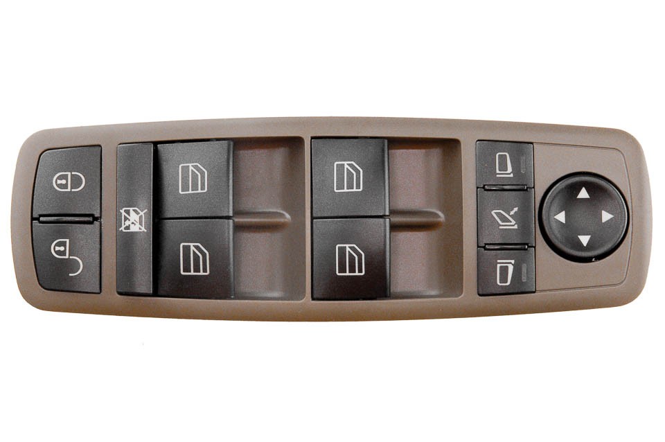WINDOW ADJUSTMENT SWITCH compatible MERCEDES A W169 2004-,B W245 2005-/KOLOR:BRĄZOWY/ -EWS-ME-018